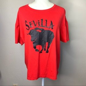 Sevilla Spain bull cotton tee shirt